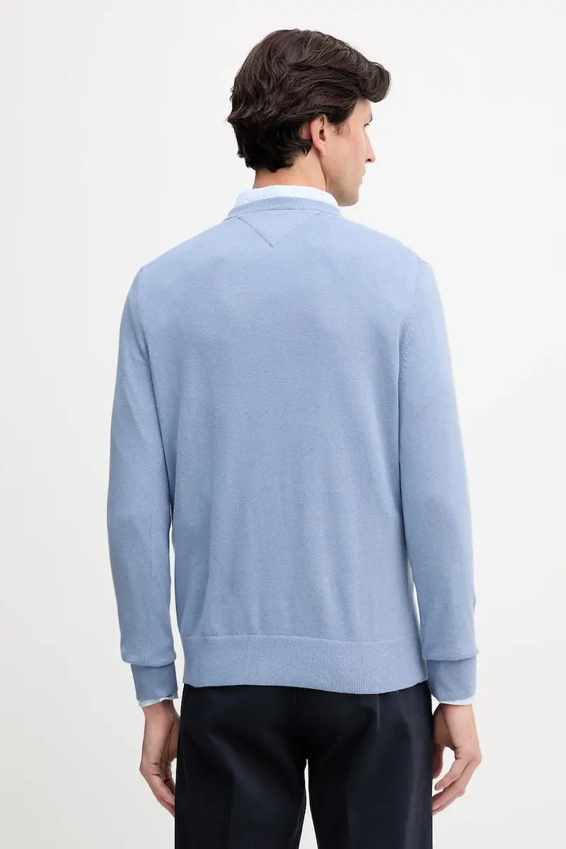 maglione con aggiunta di cachemire colore blu MW0MW28047 miniatura 3