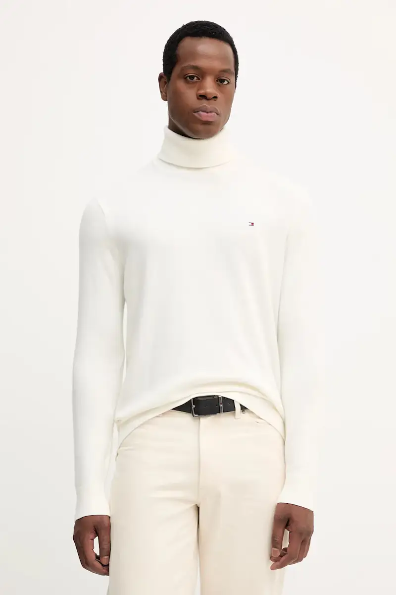 maglione con aggiunta di cachemire colore blu navy MW0MW28048 Beige