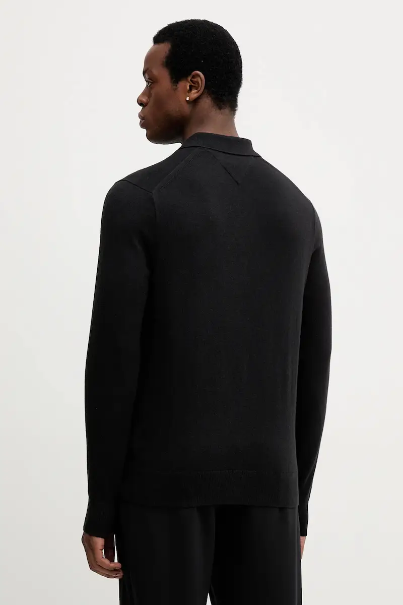 maglione con aggiunta di cachemire colore blu navy MW0MW36519 Nero miniatura 3