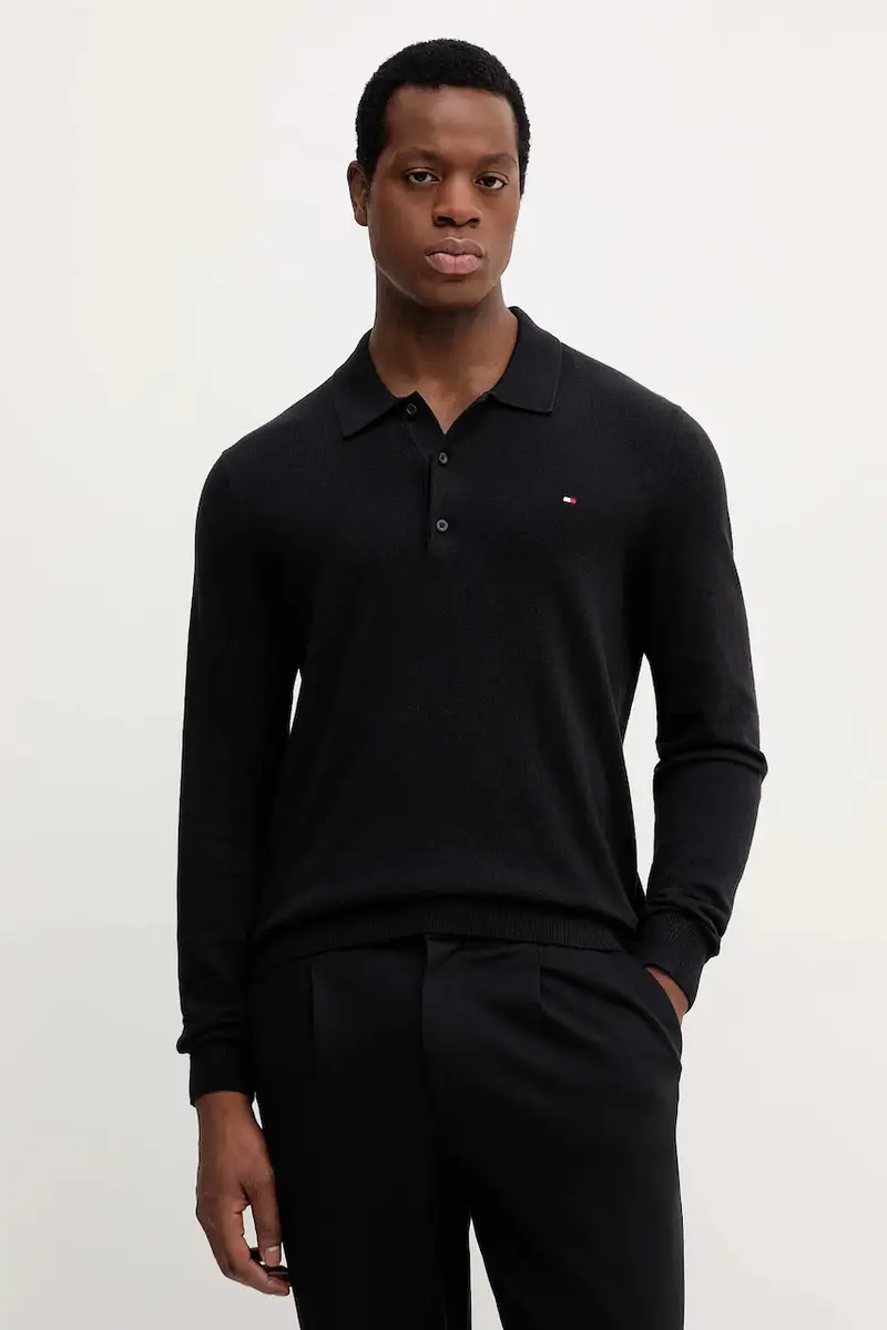 maglione con aggiunta di cachemire colore blu navy MW0MW36519 Nero