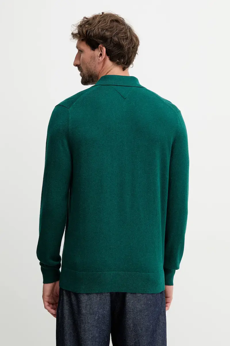 maglione con aggiunta di cachemire colore blu navy MW0MW36519 Turchese miniatura 3