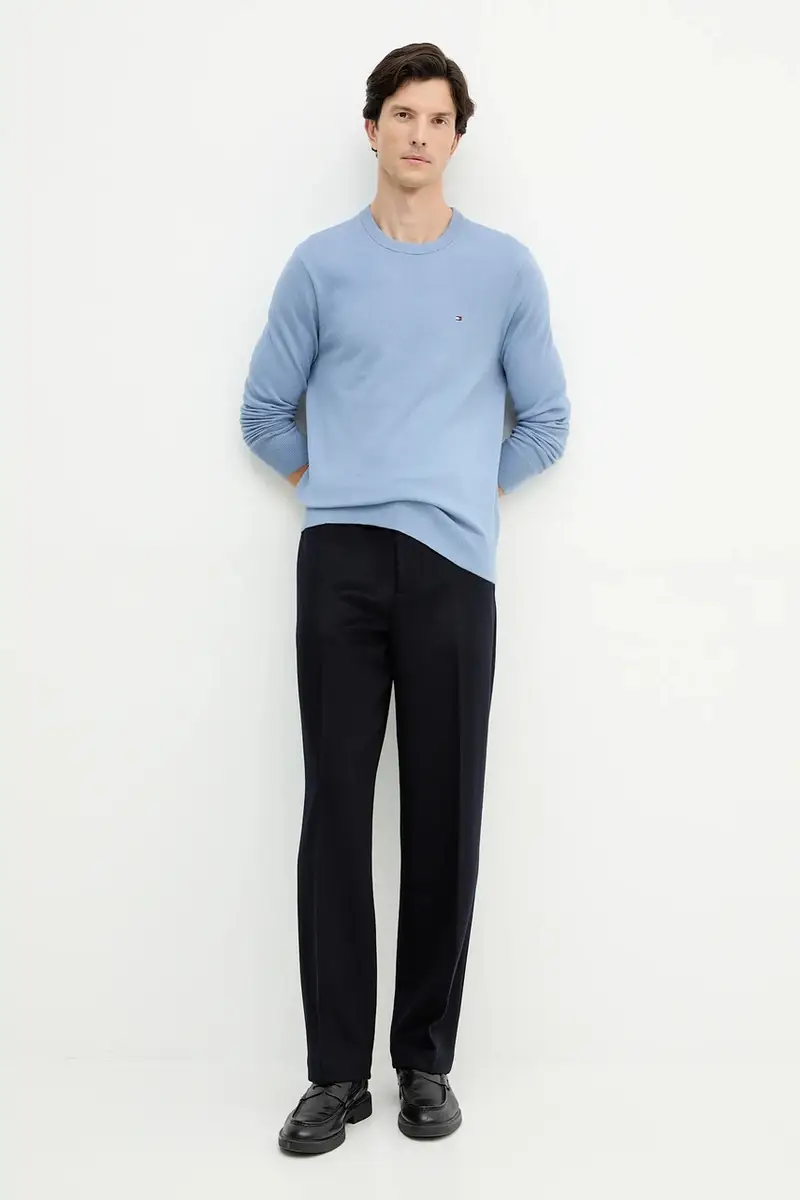 maglione con aggiunta di cachemire colore granata MW0MW28046 Blu miniatura 2