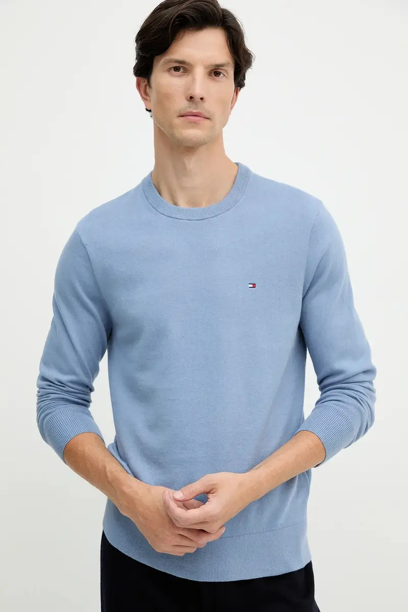 maglione con aggiunta di cachemire colore granata MW0MW28046 Blu miniatura 4