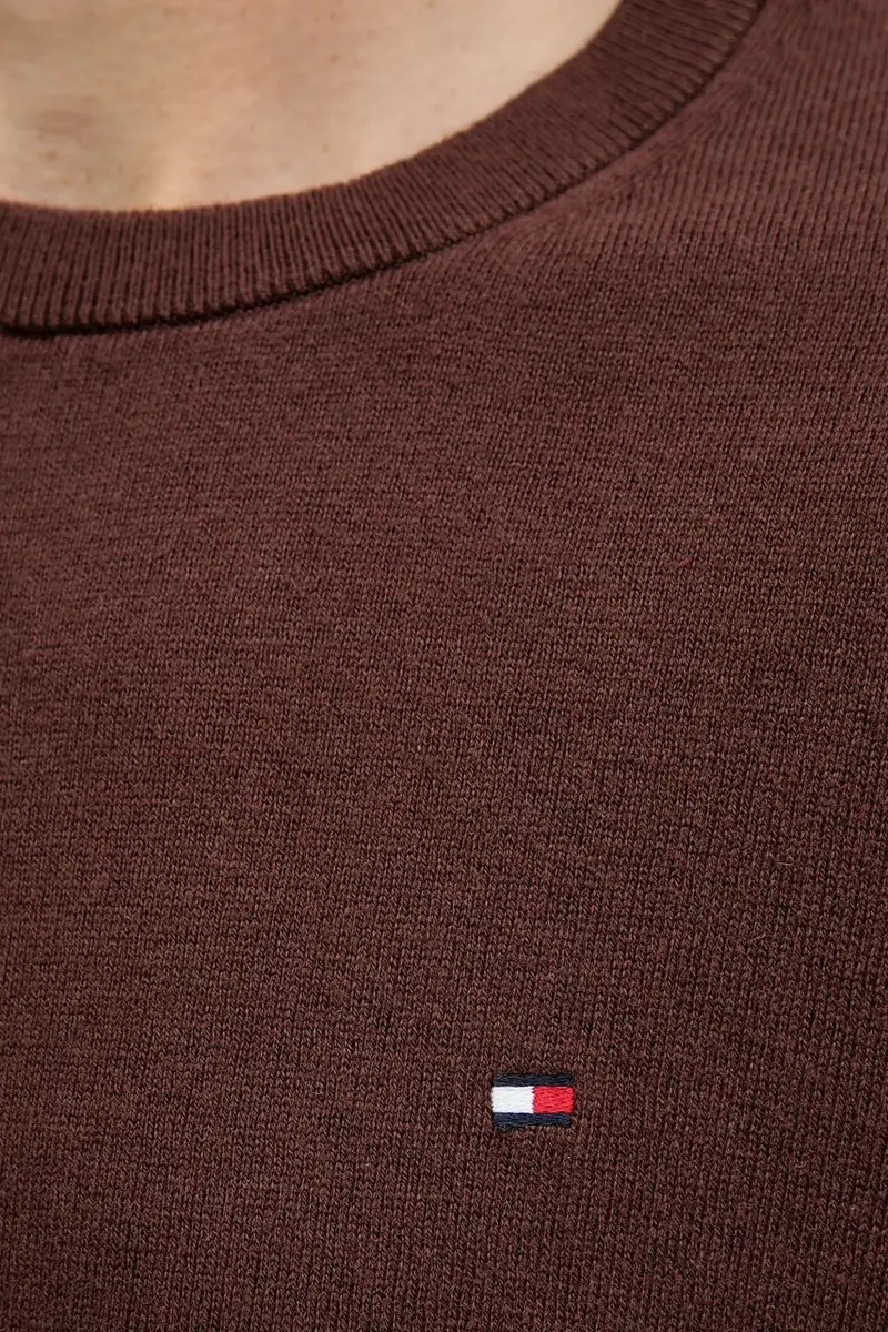 maglione con aggiunta di cachemire colore granata MW0MW28046 Marrone miniatura 5
