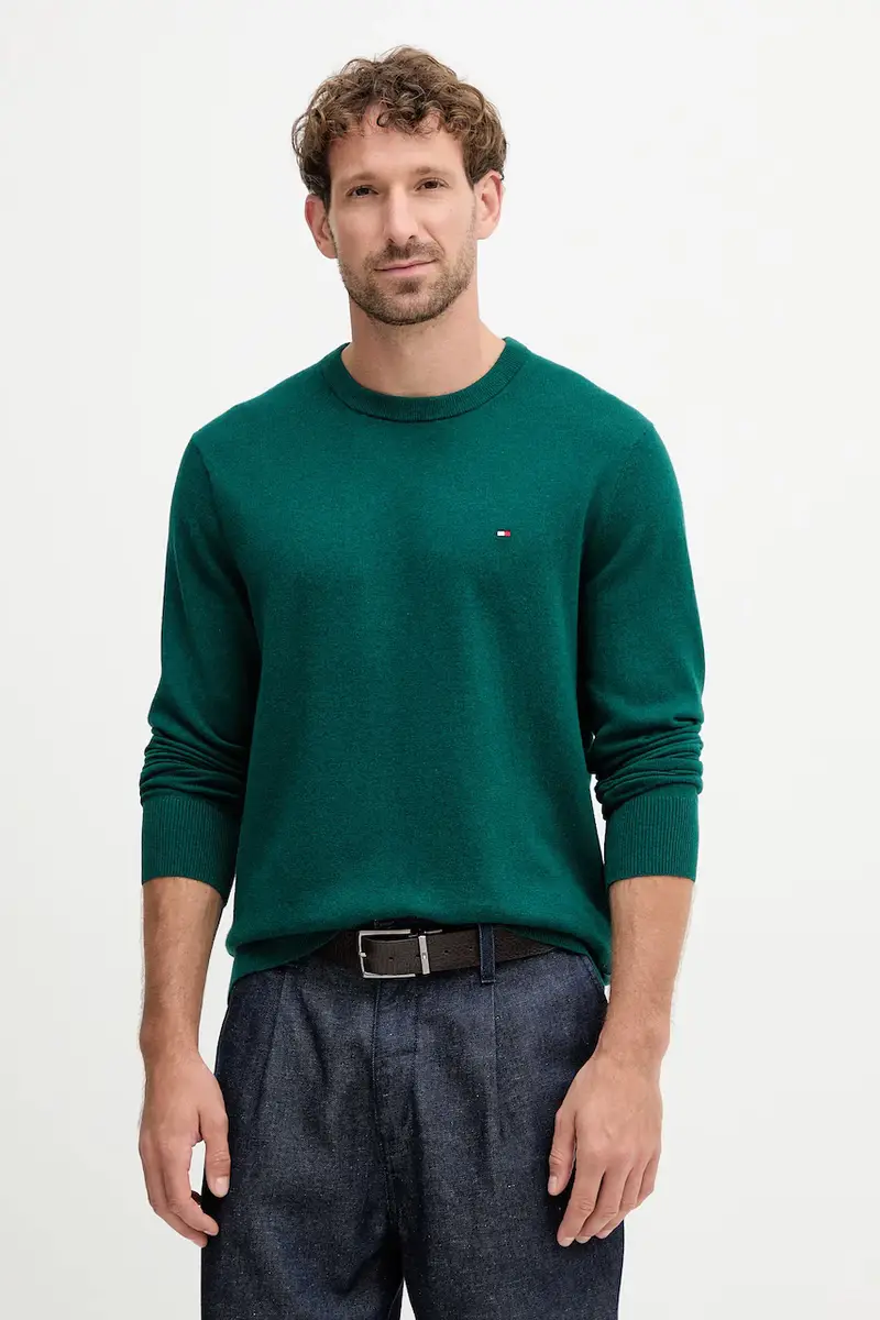 maglione con aggiunta di cachemire colore granata MW0MW28046 Turchese