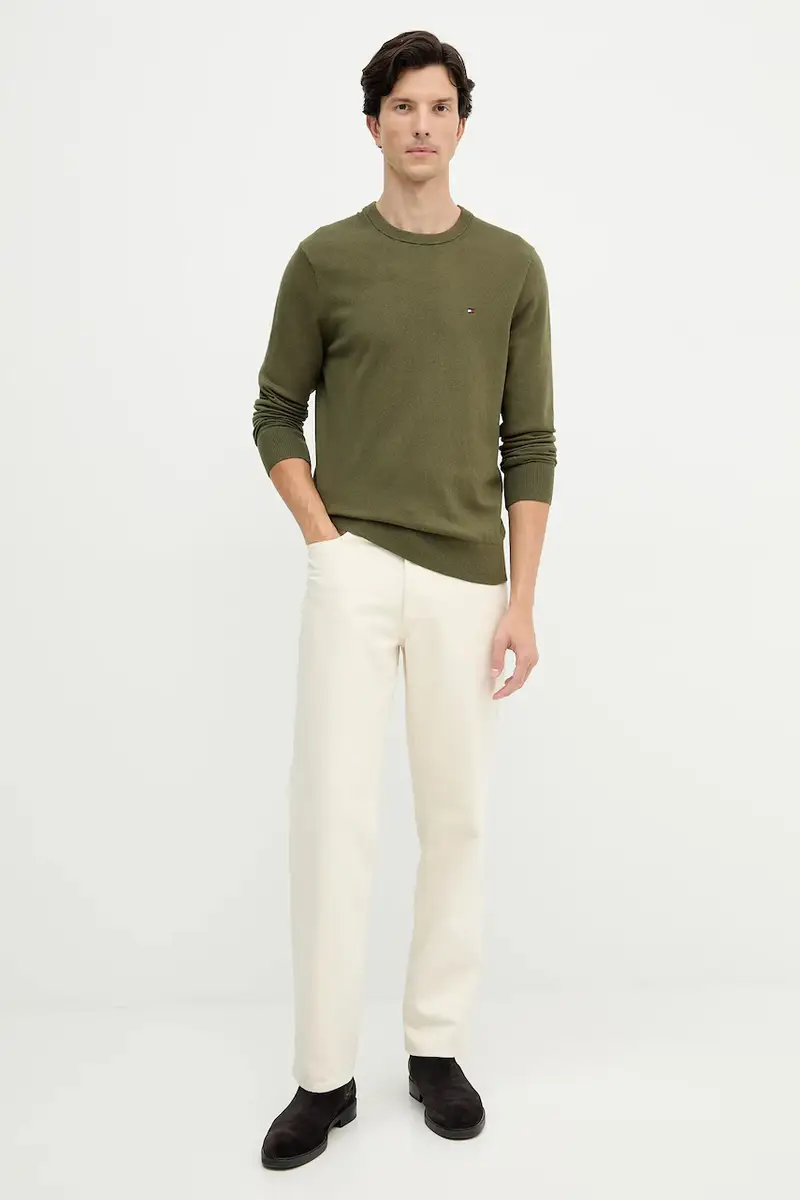 maglione con aggiunta di cachemire colore granata MW0MW28046 Verde miniatura 2