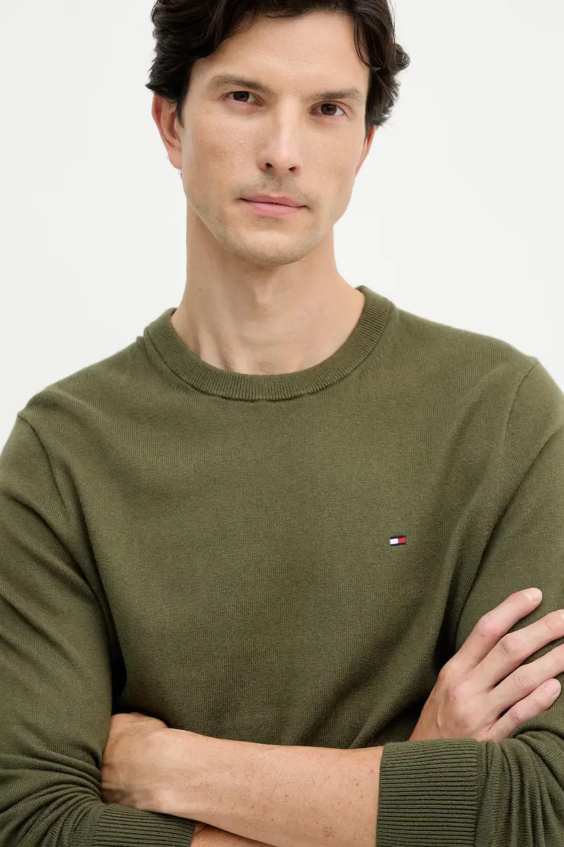 maglione con aggiunta di cachemire colore granata MW0MW28046 Verde miniatura 4