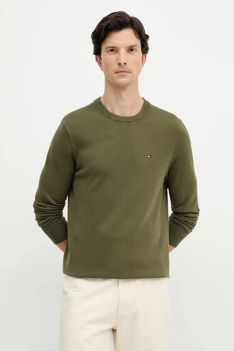 maglione con aggiunta di cachemire colore granata MW0MW28046 Verde