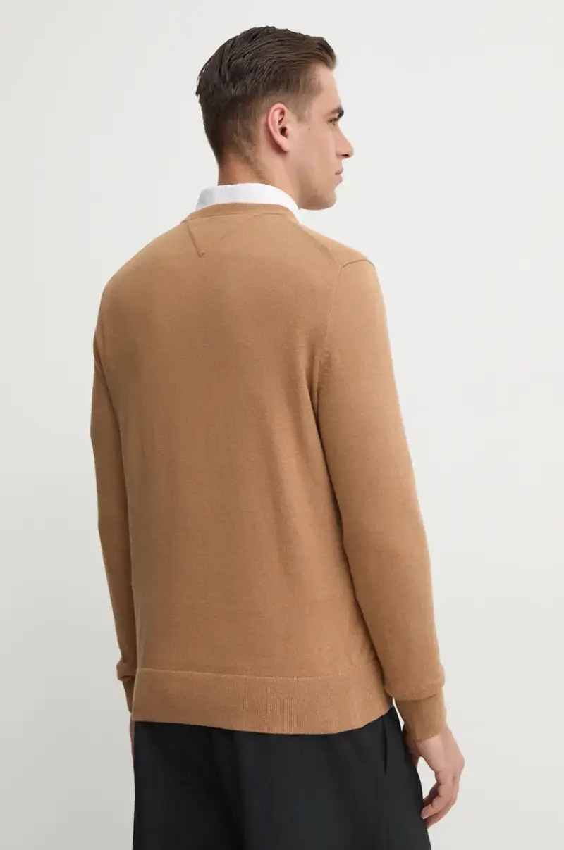 maglione con aggiunta di cachemire colore marrone miniatura 3