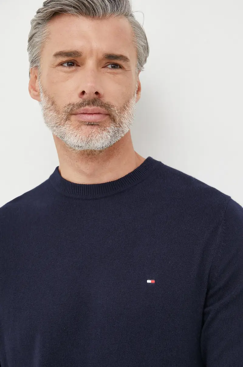 maglione con aggiunta di cachemire uomo Blu navy miniatura 5