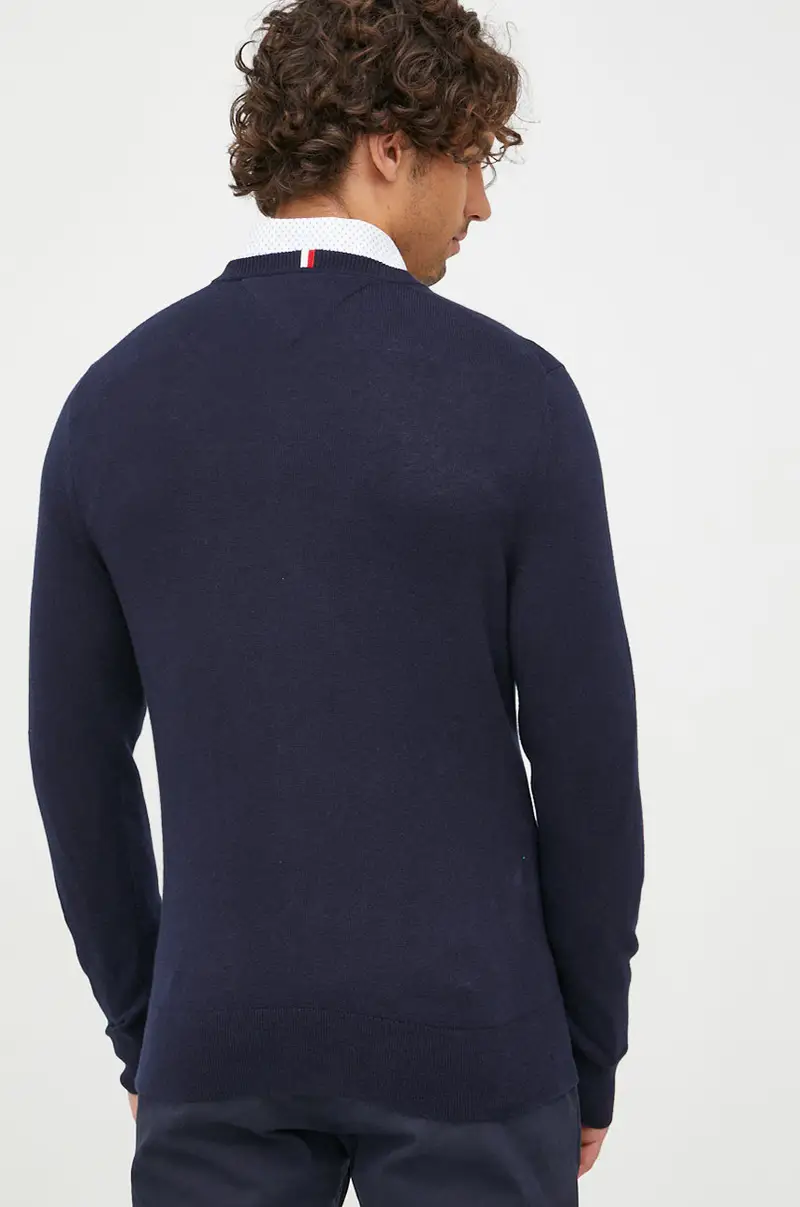 maglione con aggiunta di cachemire uomo Blu navy miniatura 3