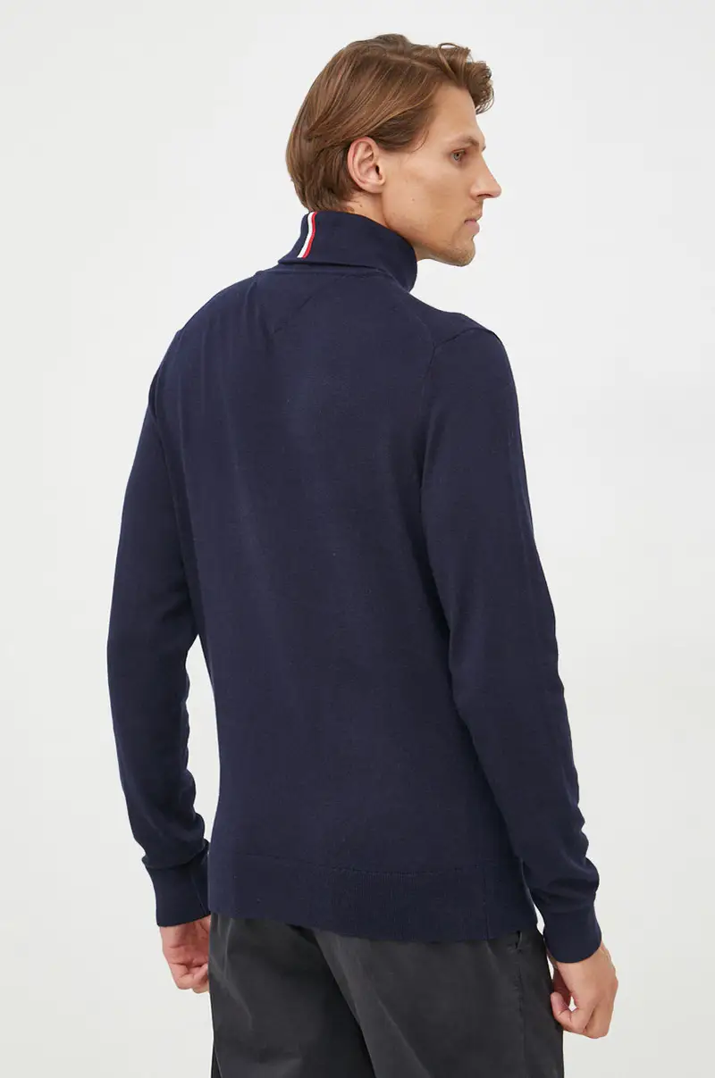 maglione con aggiunta di cachemire uomo Blu navy miniatura 3