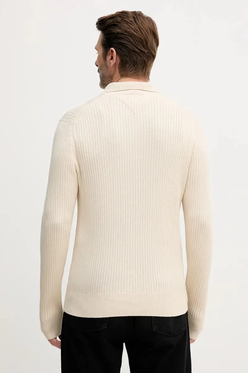 maglione con aggiunta di cachemire uomo colore beige MW0MW40447 miniatura 3