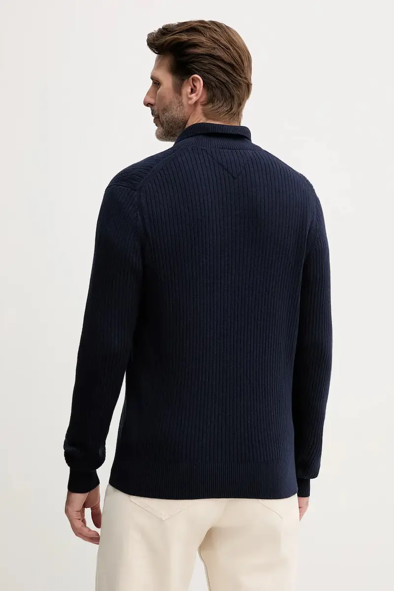 maglione con aggiunta di cachemire uomo colore blu navy MW0MW40447 miniatura 3