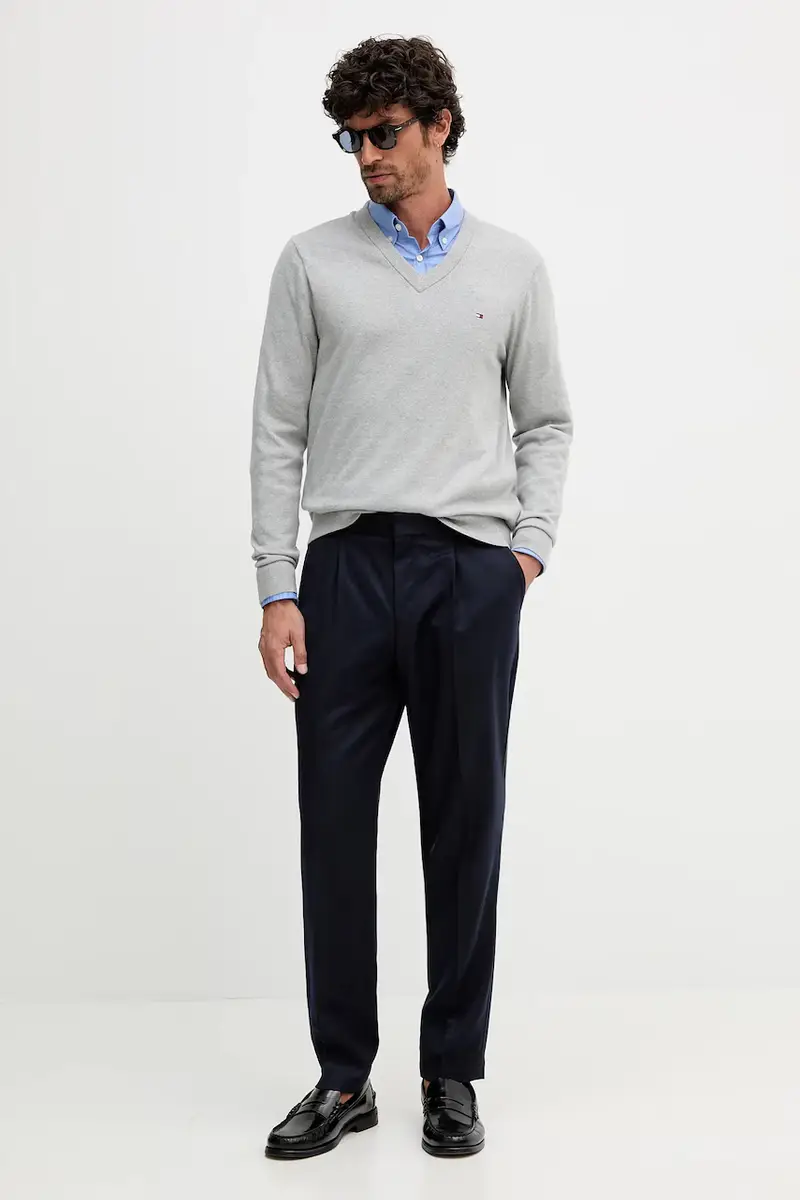 maglione con aggiunta di cachemire uomo Grigio miniatura 2