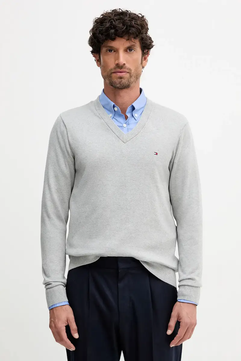 maglione con aggiunta di cachemire uomo Grigio