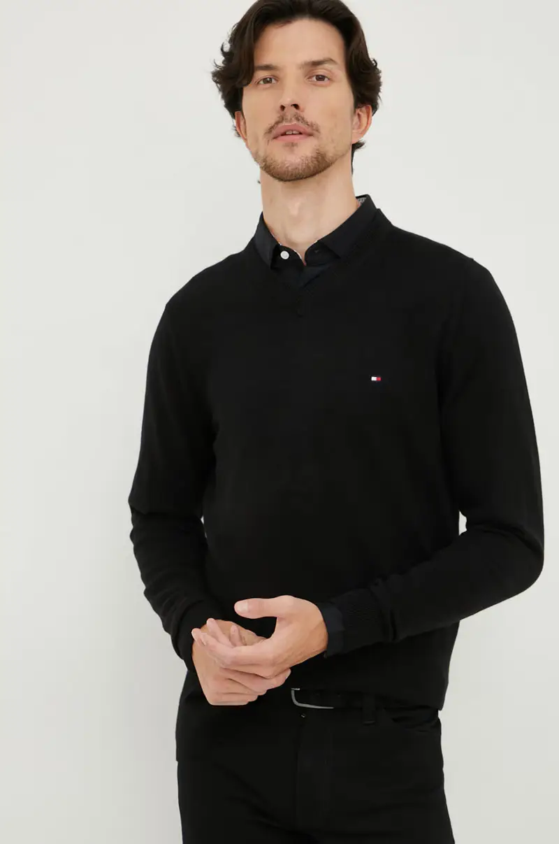 maglione con aggiunta di cachemire uomo Nero miniatura 4