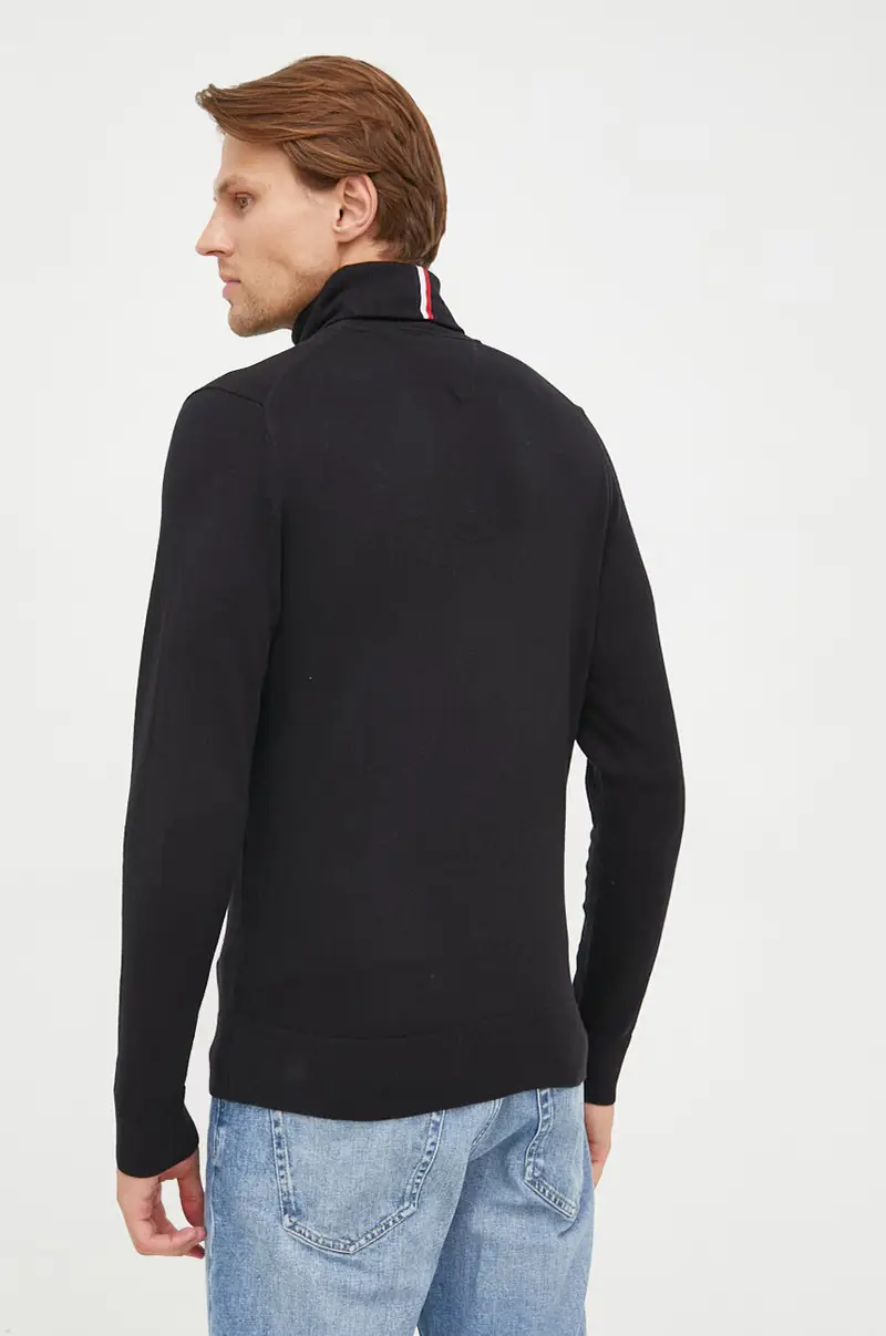 maglione con aggiunta di cachemire uomo Nero miniatura 3