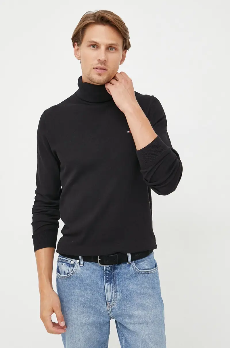 maglione con aggiunta di cachemire uomo Nero miniatura 4