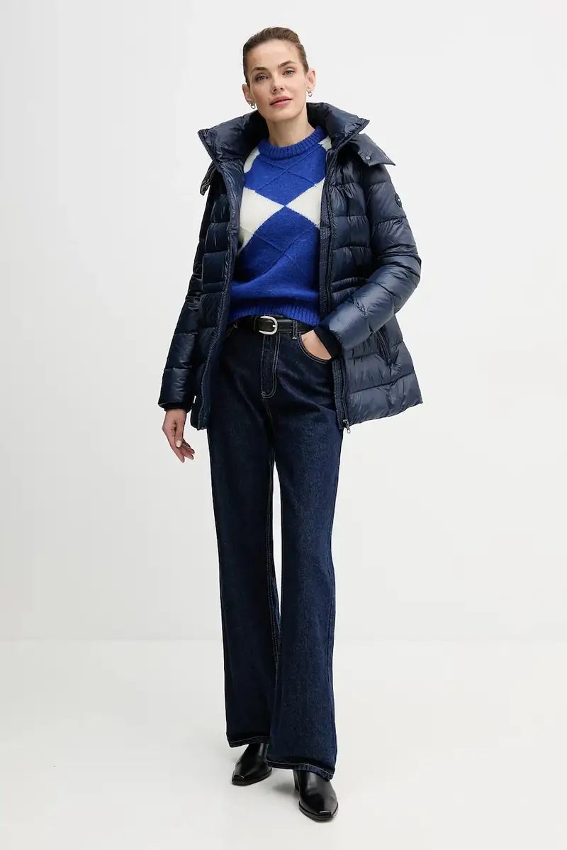 maglione con alpaca colore blu WW0WW47464 miniatura 2