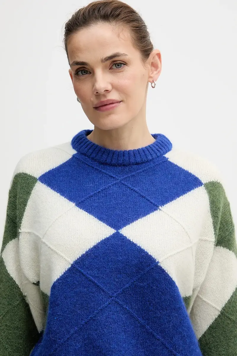 maglione con alpaca colore blu WW0WW47464 miniatura 4