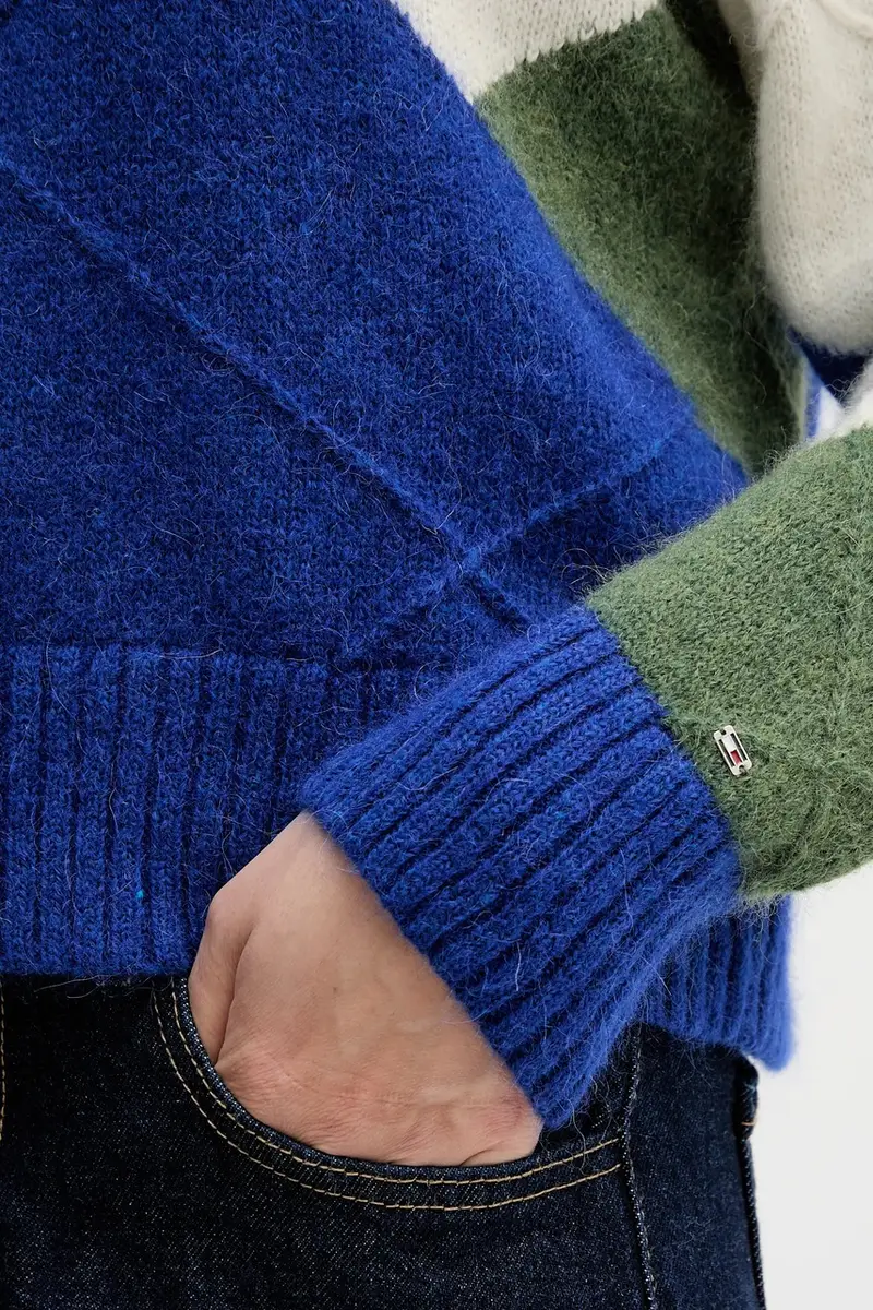 maglione con alpaca colore blu WW0WW47464 miniatura 5