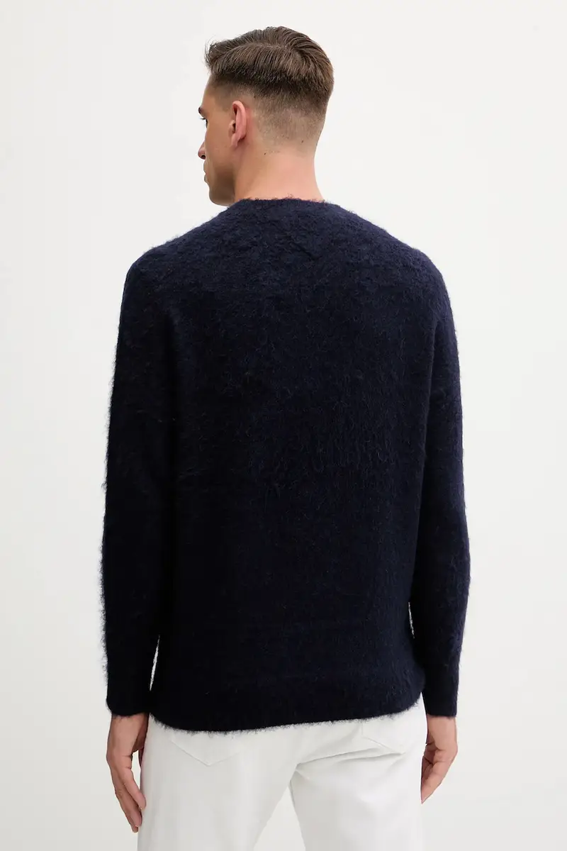 maglione con lana colore blu navy MW0MW41322 miniatura 3