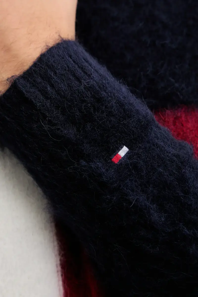 maglione con lana colore blu navy MW0MW41322 miniatura 5