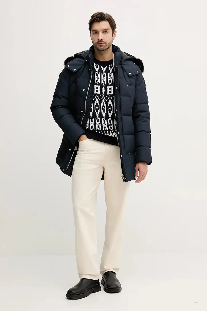 maglione con lana colore blu navy MW0MW42085 miniatura 2