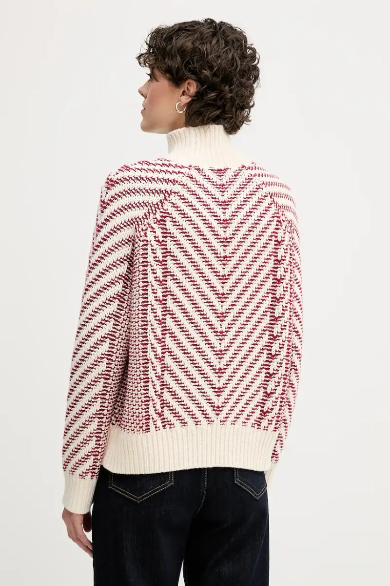 maglione con lana colore rosso WW0WW46410 miniatura 3