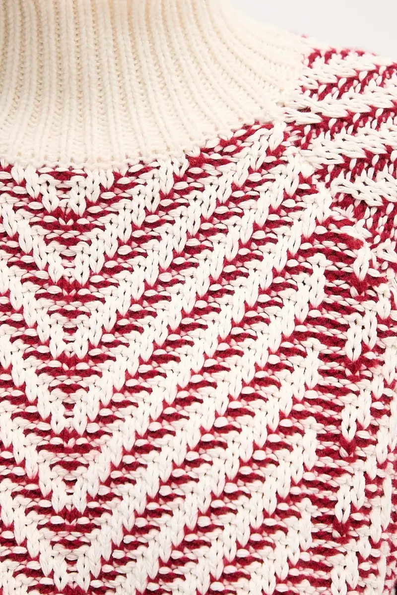 maglione con lana colore rosso WW0WW46410 miniatura 5