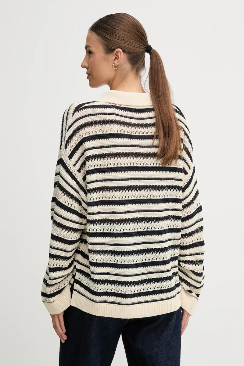 maglione donna colore beige WW0WW46524 miniatura 3