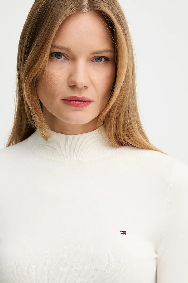 maglione donna colore beige WW0WW47462 miniatura 4