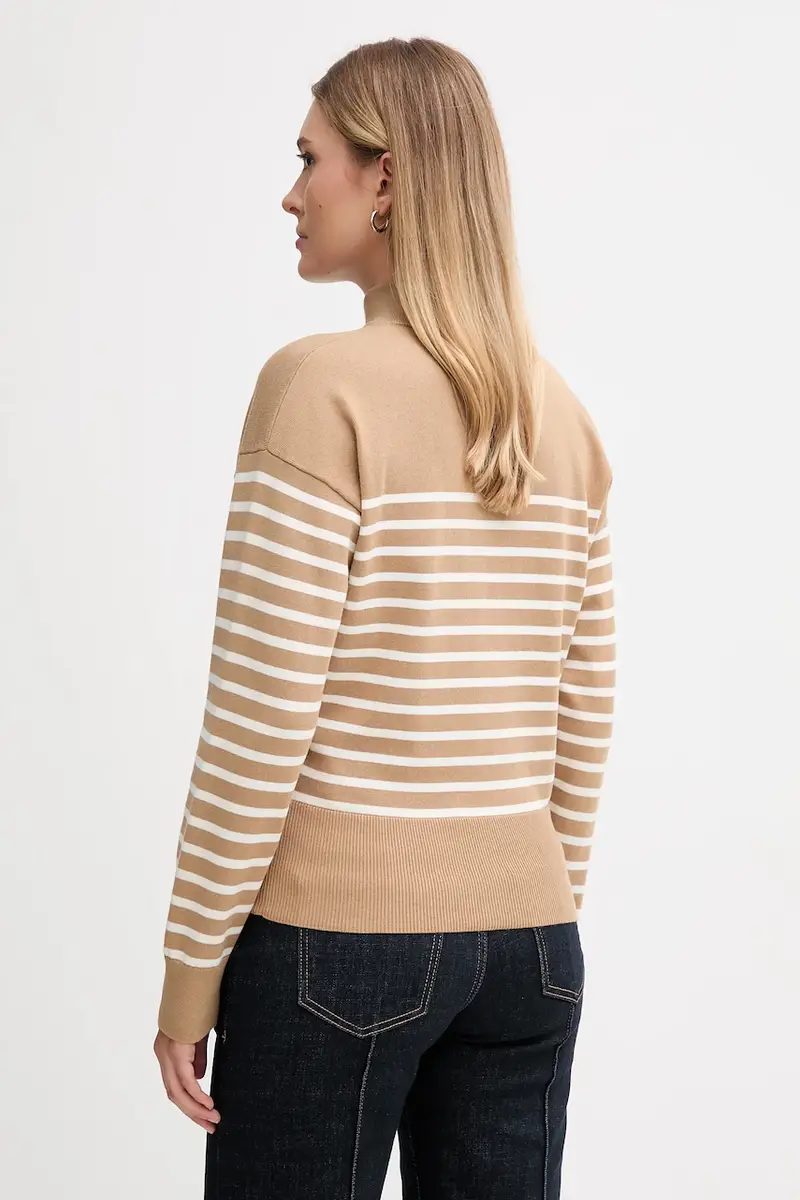 maglione donna colore beige WW0WW47467 miniatura 3