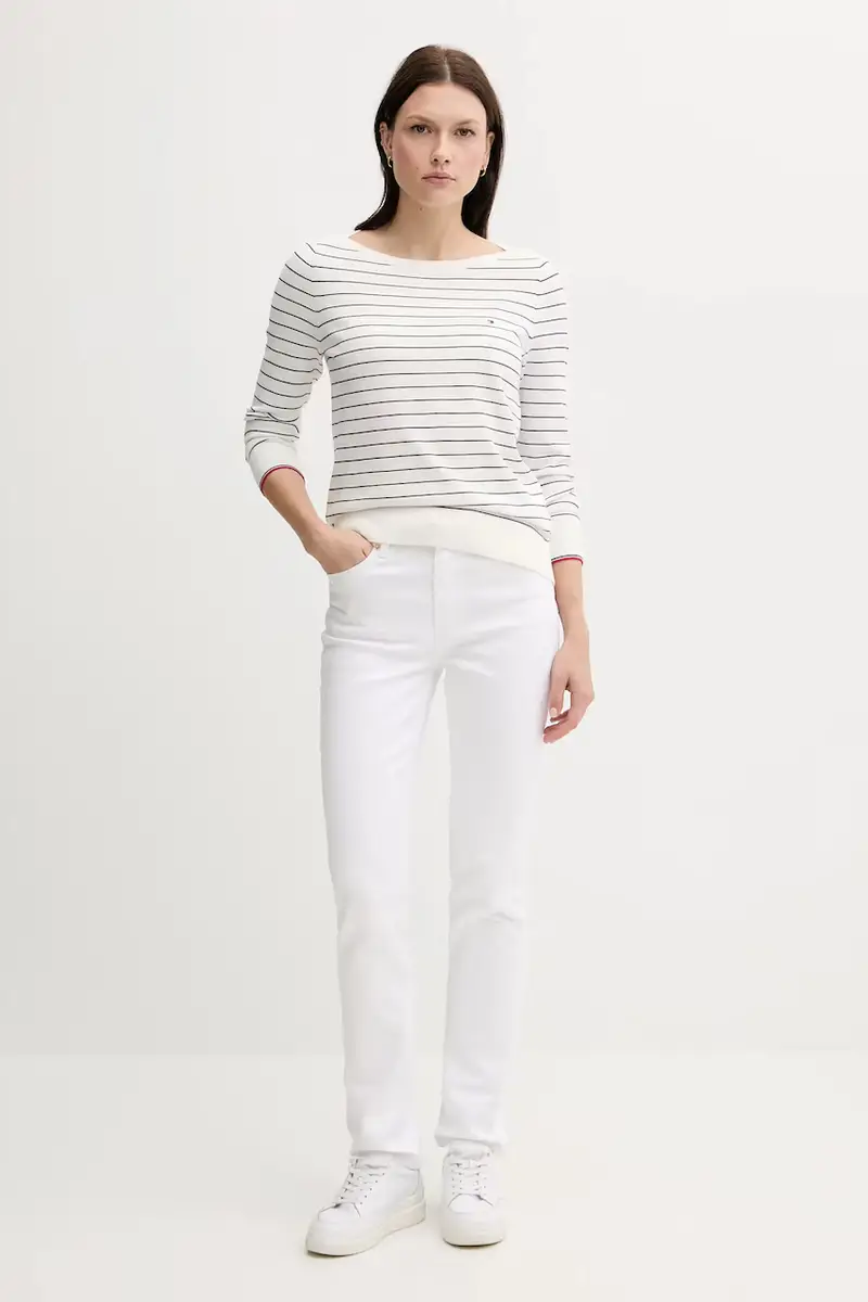 maglione donna colore bianco WW0WW40099 miniatura 2