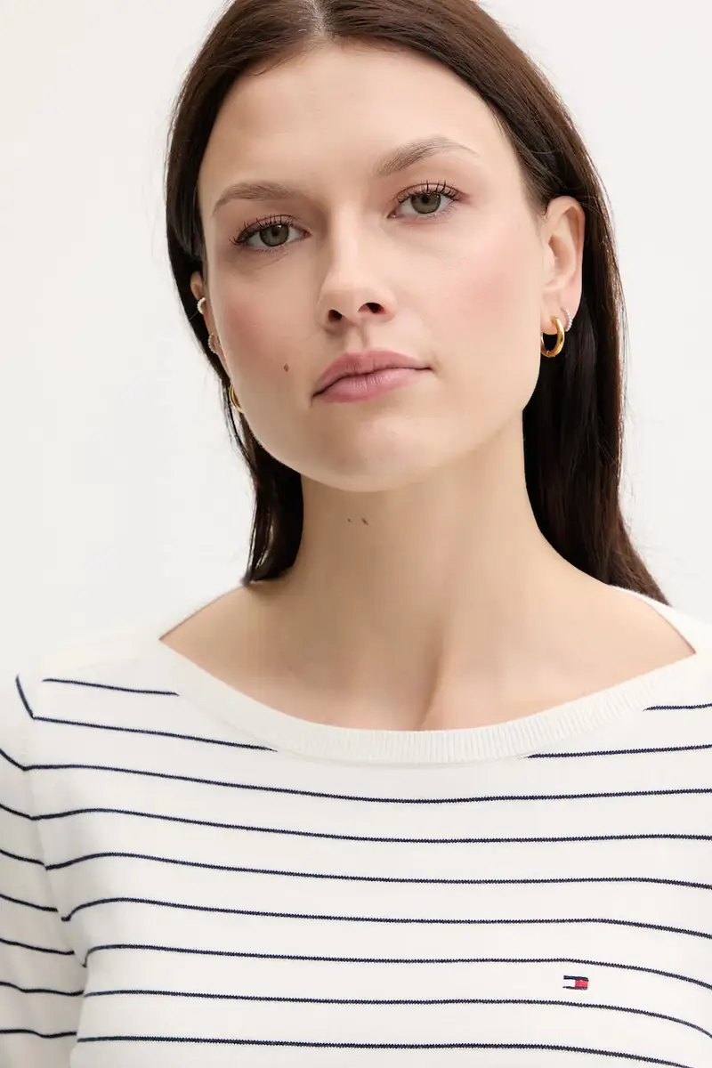 maglione donna colore bianco WW0WW40099 miniatura 4