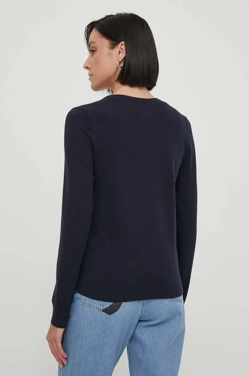 maglione donna colore blu navy miniatura 3