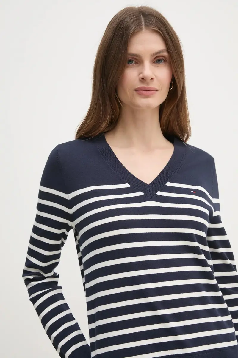 maglione donna colore blu WW0WW40098 Blu navy miniatura 4