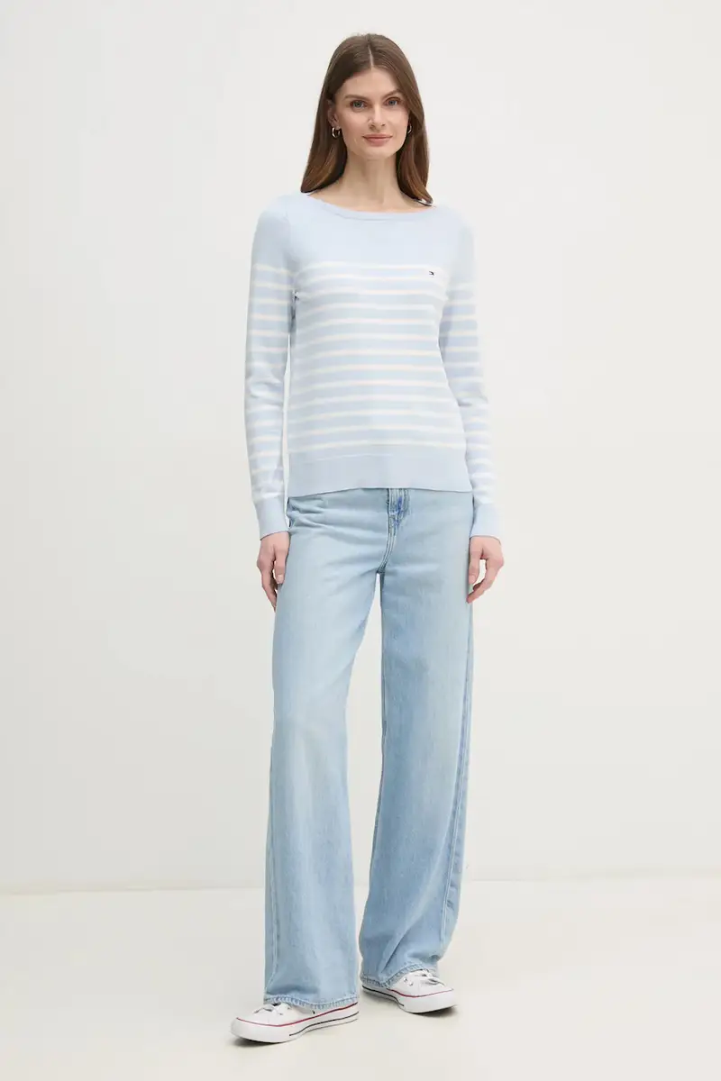 maglione donna colore blu WW0WW40099 miniatura 2