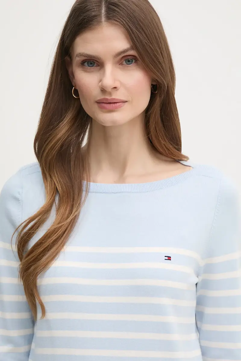 maglione donna colore blu WW0WW40099 miniatura 4