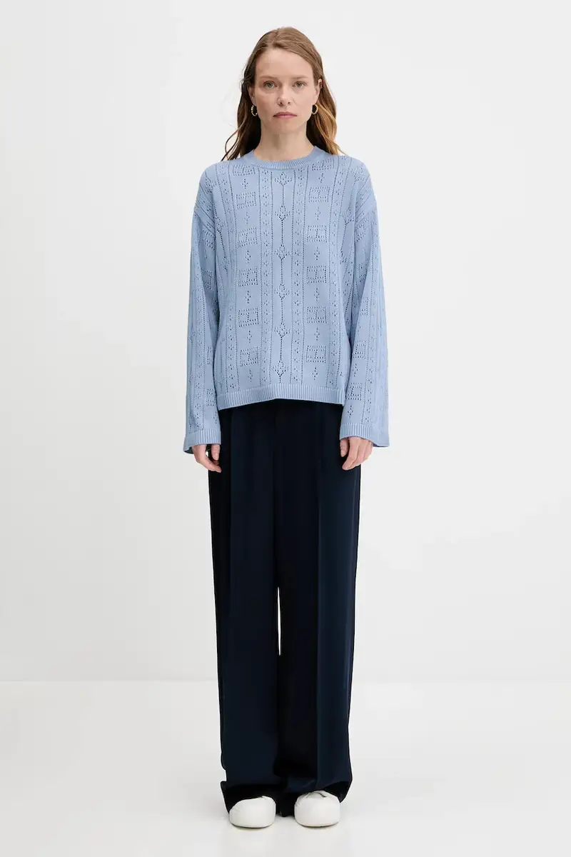 maglione donna colore blu WW0WW45910 miniatura 2