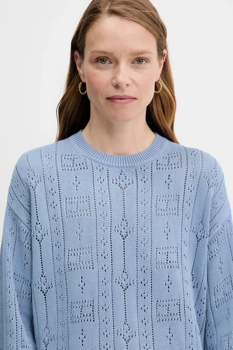 maglione donna colore blu WW0WW45910 miniatura 4