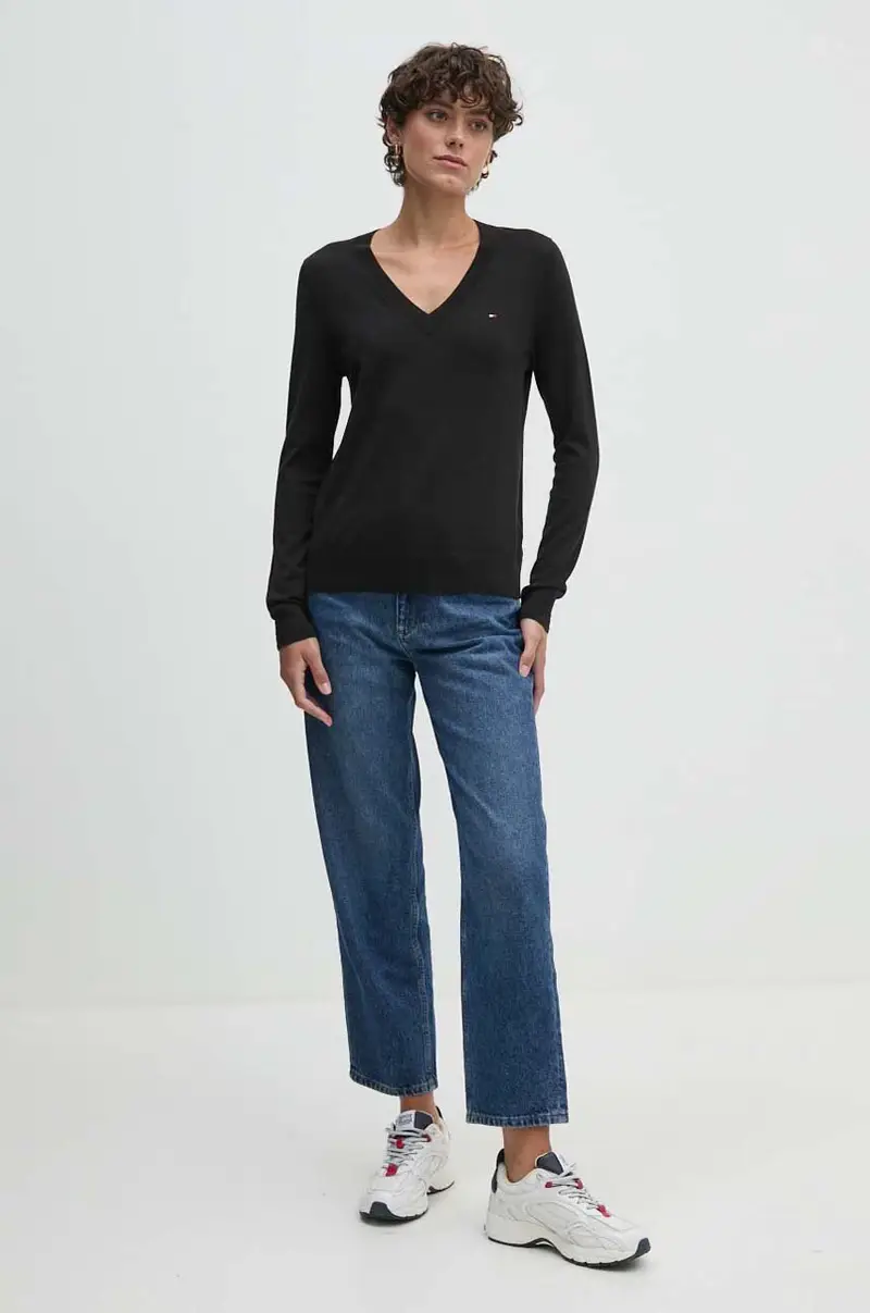 maglione donna colore nero WW0WW40098 miniatura 2