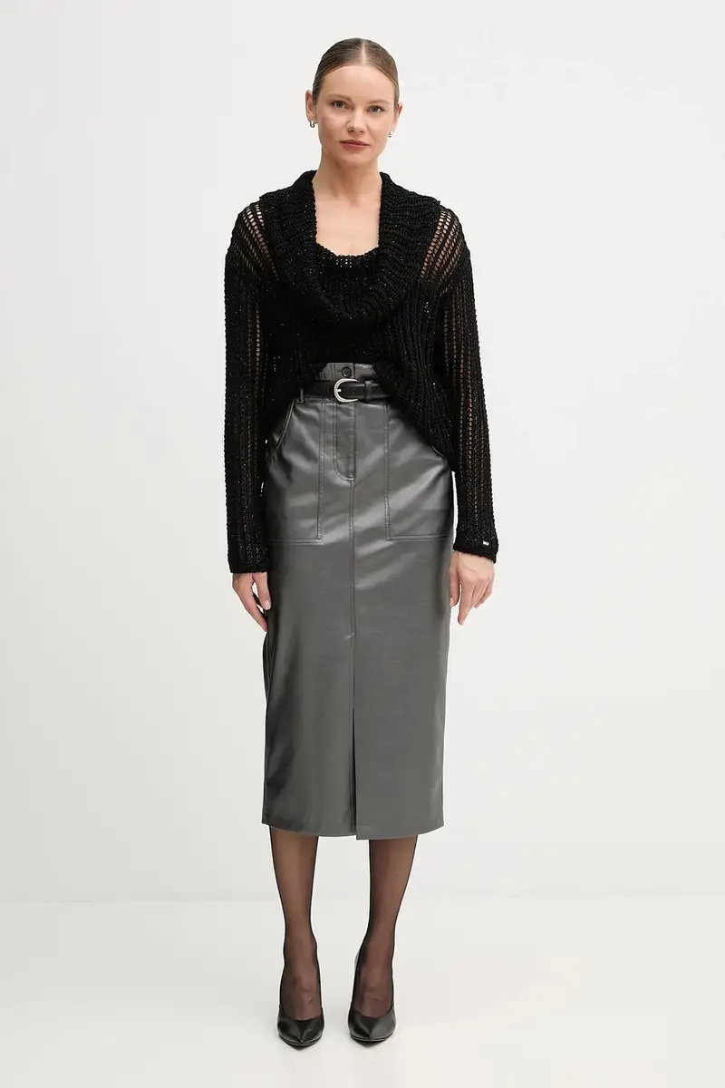 maglione donna colore nero WW0WW46762 miniatura 2