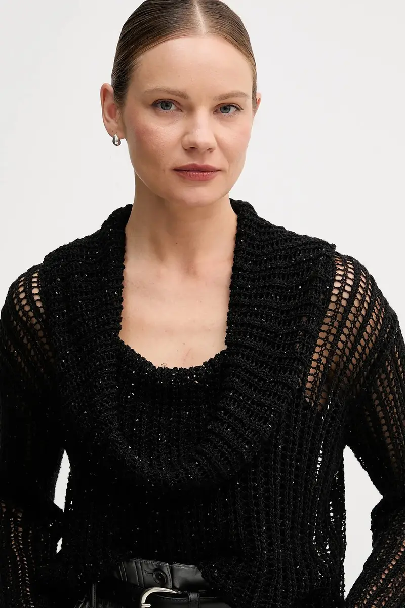 maglione donna colore nero WW0WW46762 miniatura 4