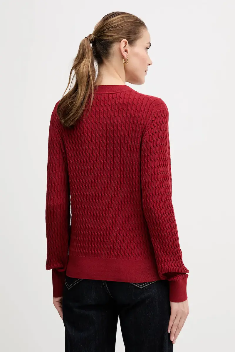 maglione in cotone colore beige WW0WW44993 Granata miniatura 3