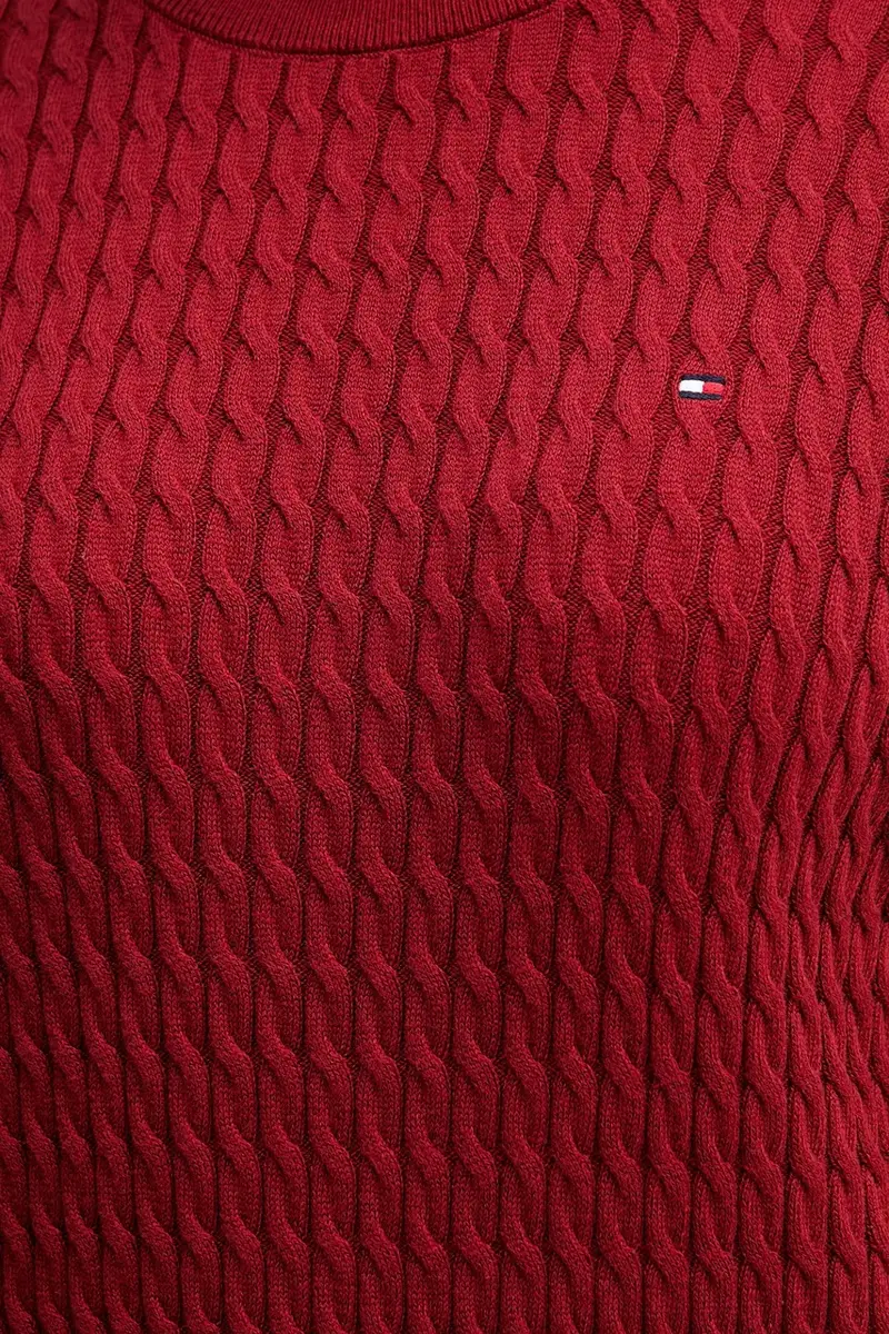 maglione in cotone colore beige WW0WW44993 Granata miniatura 5