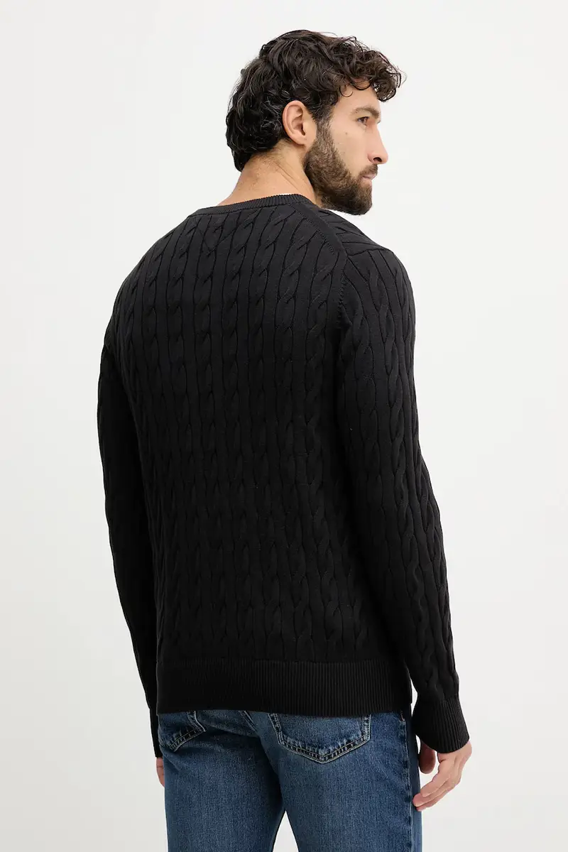 maglione in cotone colore bianco MW0MW33132 Nero miniatura 3