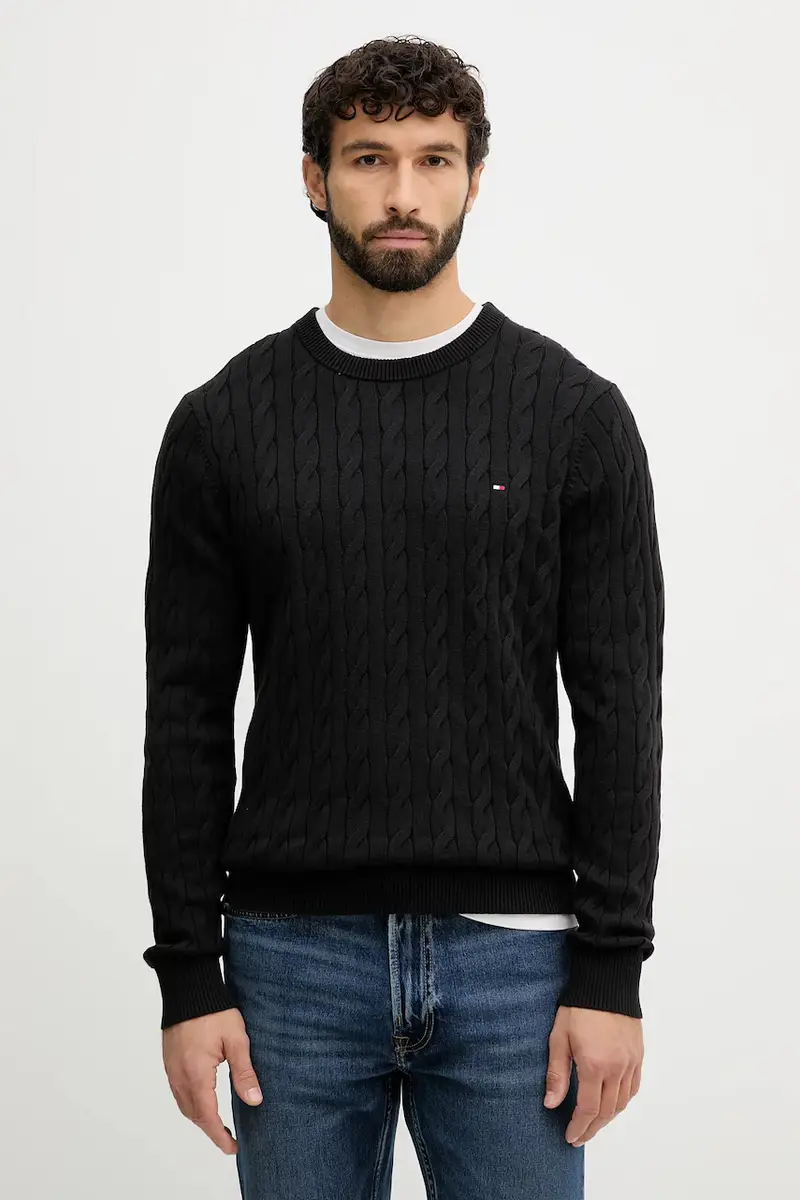 maglione in cotone colore bianco MW0MW33132 Nero