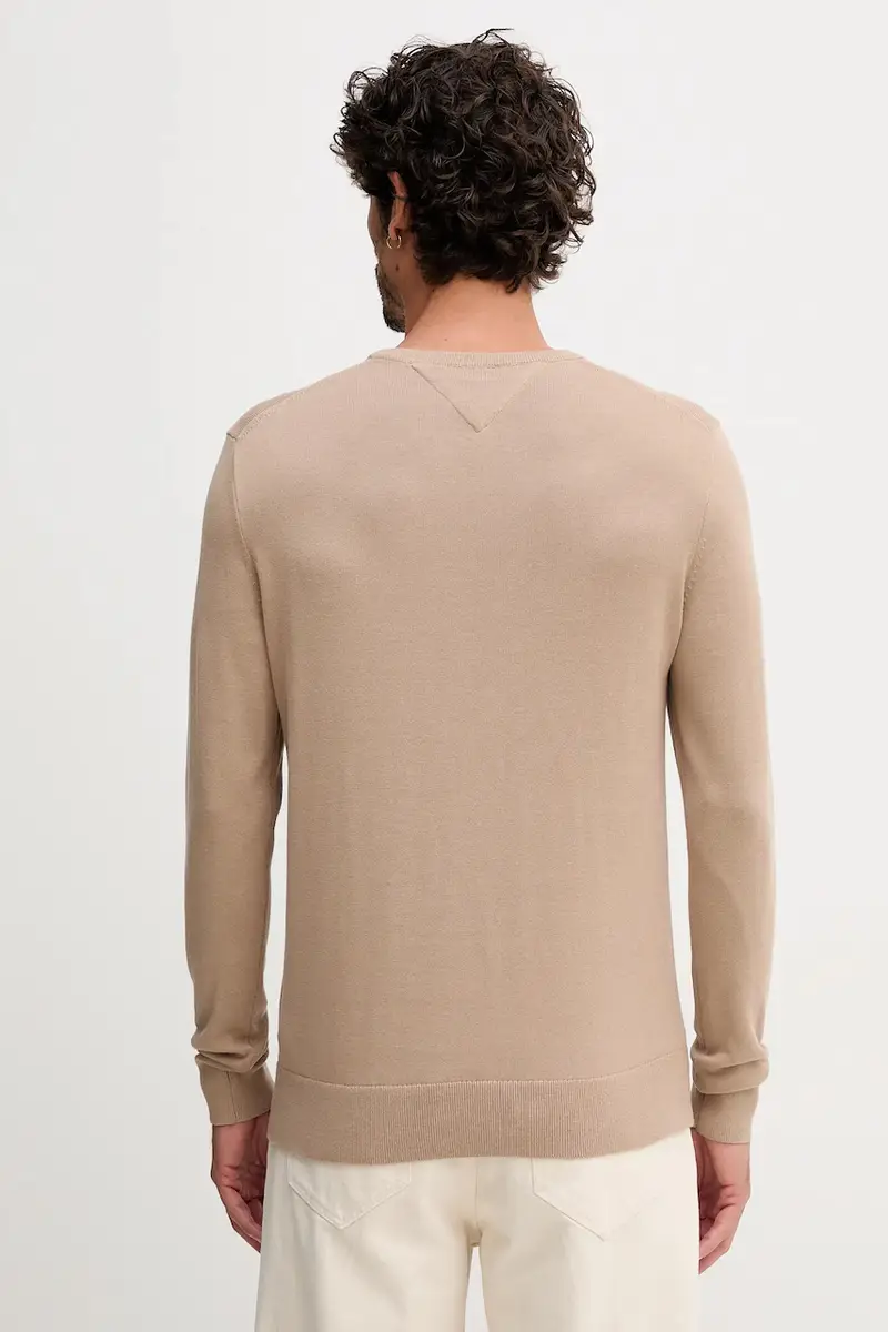 maglione in cotone colore blu MW0MW39999 Beige miniatura 3